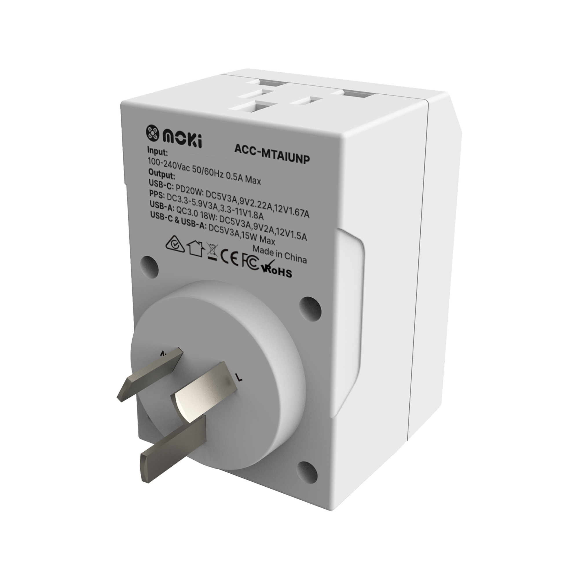Universal to AU/NZ Inbound - Travel Adaptor PLUS