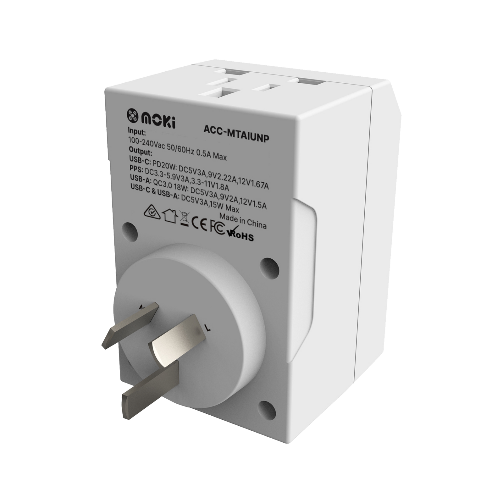 Universal to AU/NZ Inbound - Travel Adaptor PLUS
