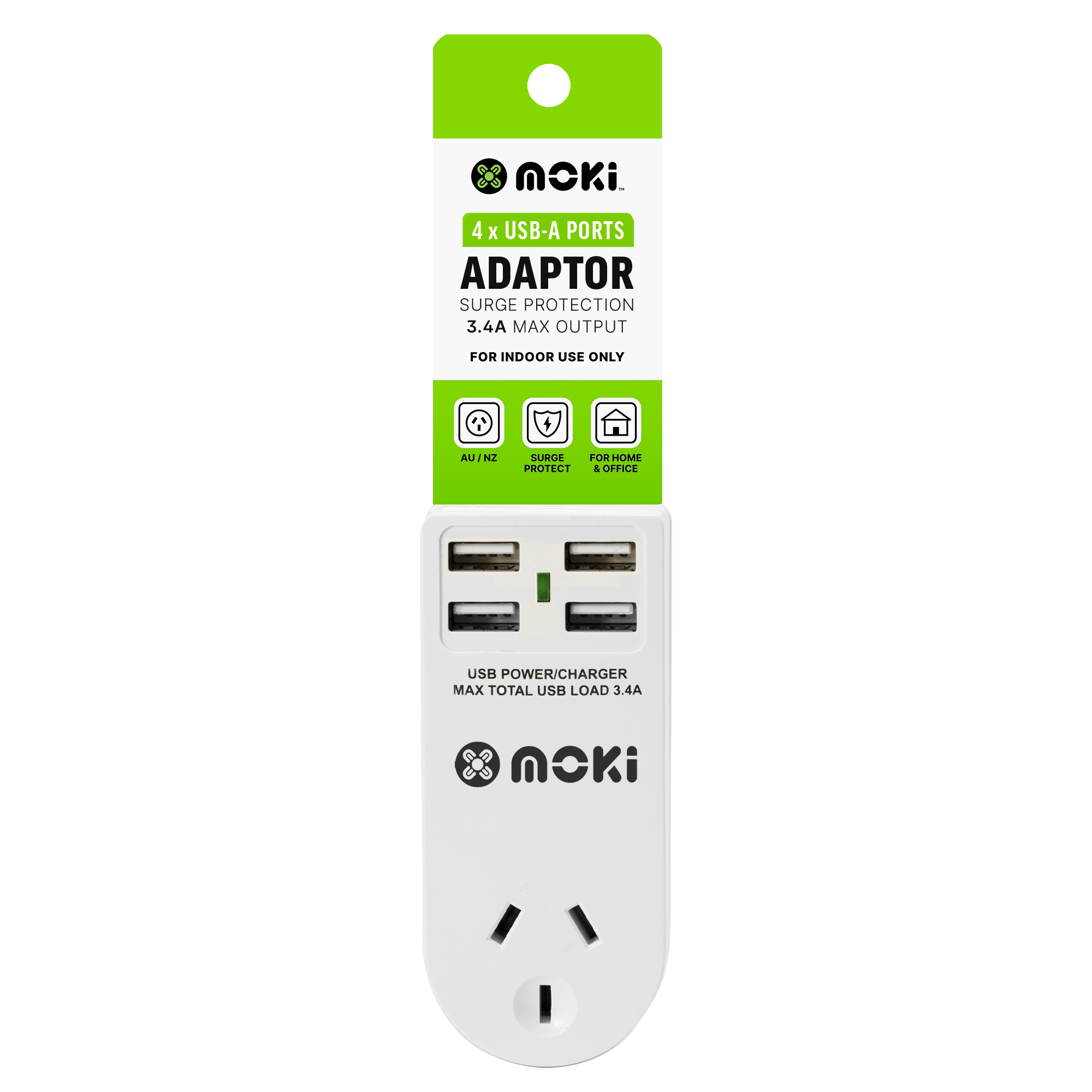 Moki Power Adaptor + USB-A