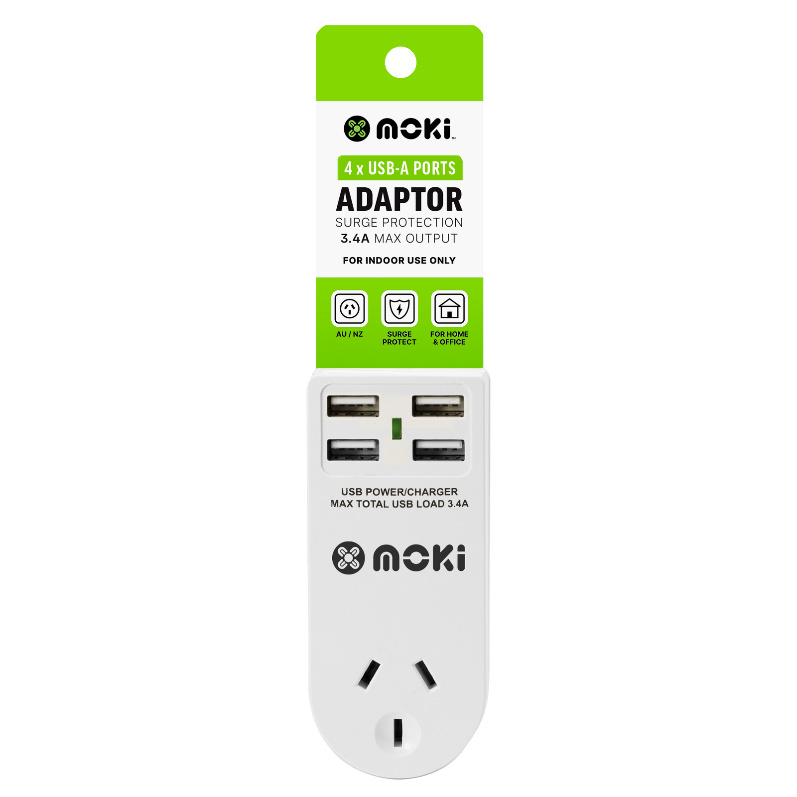 Moki Power Adaptor + USB-A