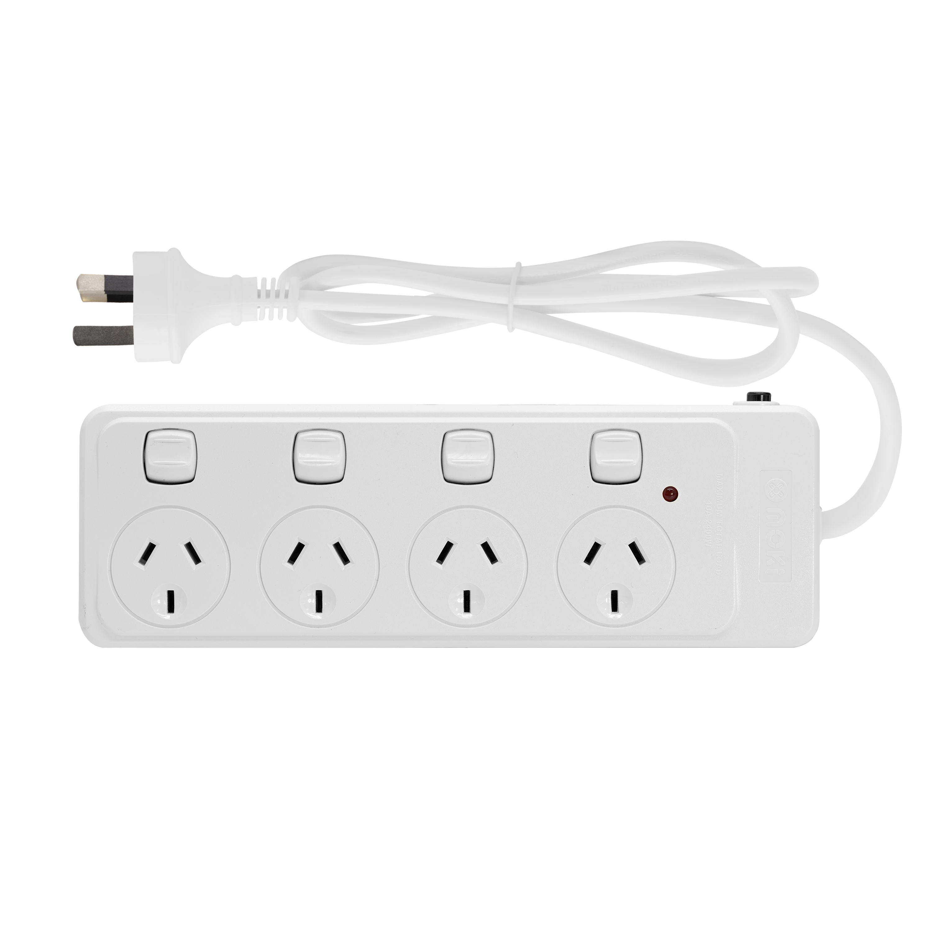 Moki Powerboard - 4 Socket + Individual Switches