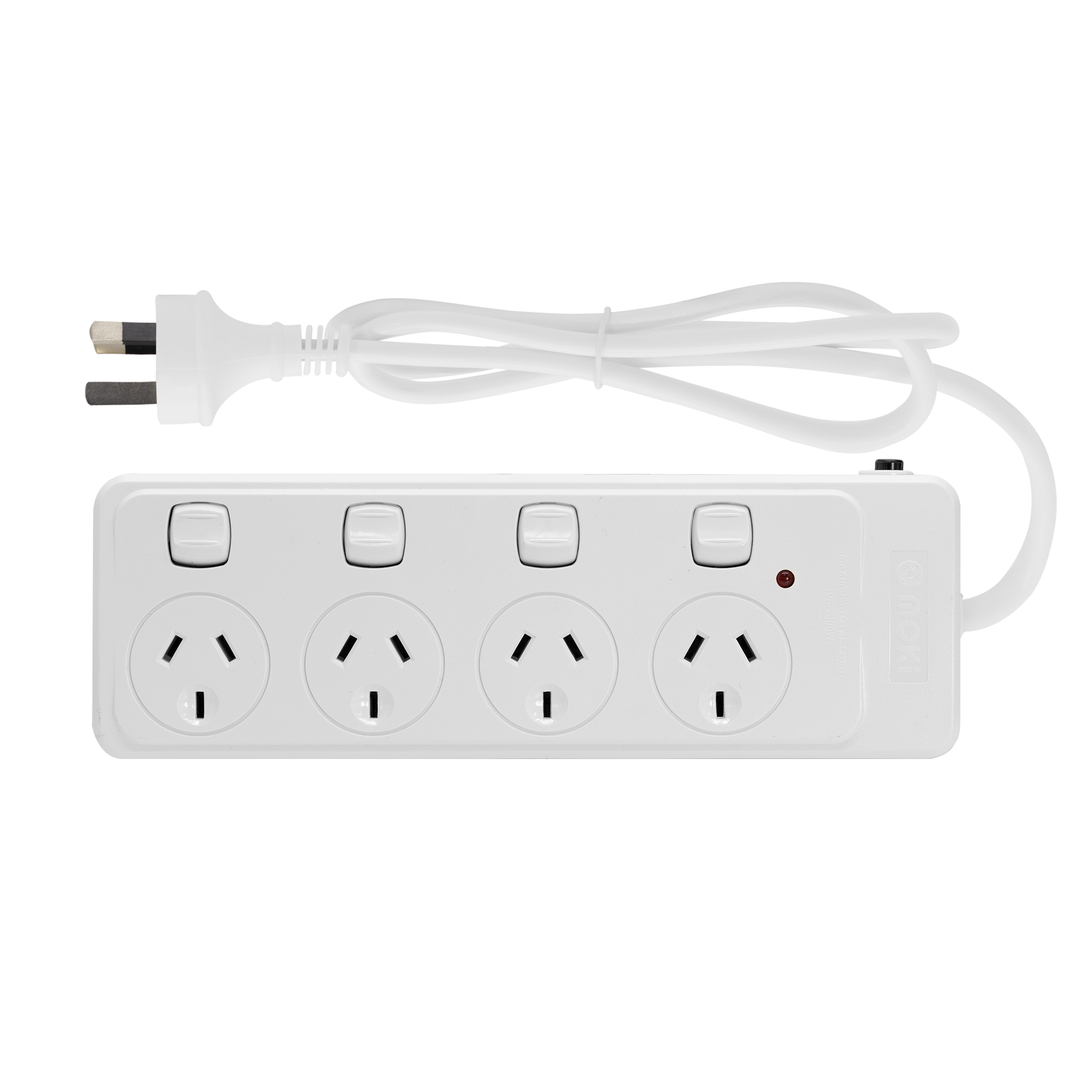 Moki Powerboard - 4 Socket + Individual Switches